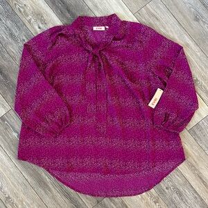 EVRI Long Sleeve Blouse NWT